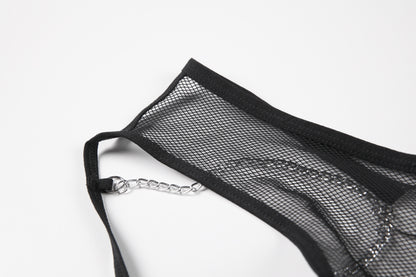 Black Sexy Chain Mesh Pantie