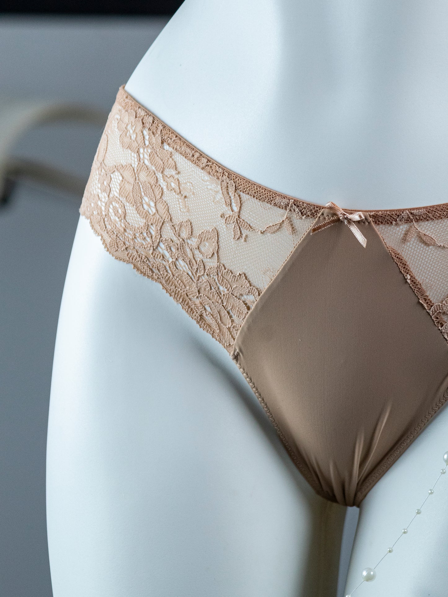 Nude Delicate Lace Lingerie Set