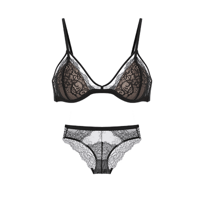 Sensual Elegant Lace Mesh Lingerie Set