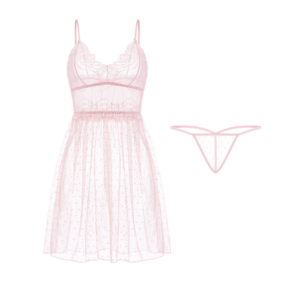 Sexy Sheer Lace Slip Nightdress